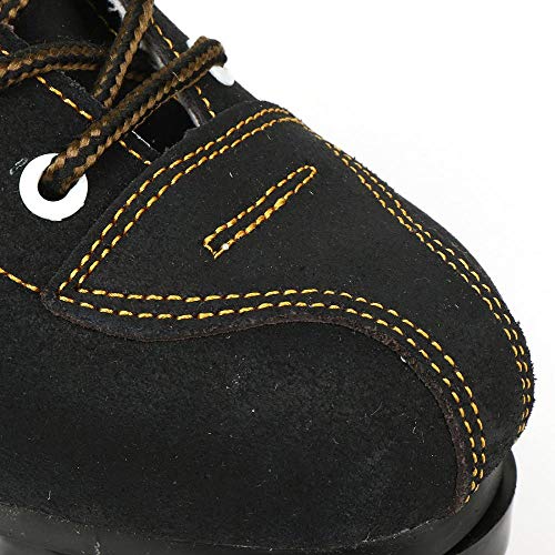 XUDREZ Cowhide Roller Skates for Women and Men High-Top Shoes Double-Row Design,Adjustable Classic Premium Roller Skates (Black Flash Wheel,7.5) - Thumbnail 6