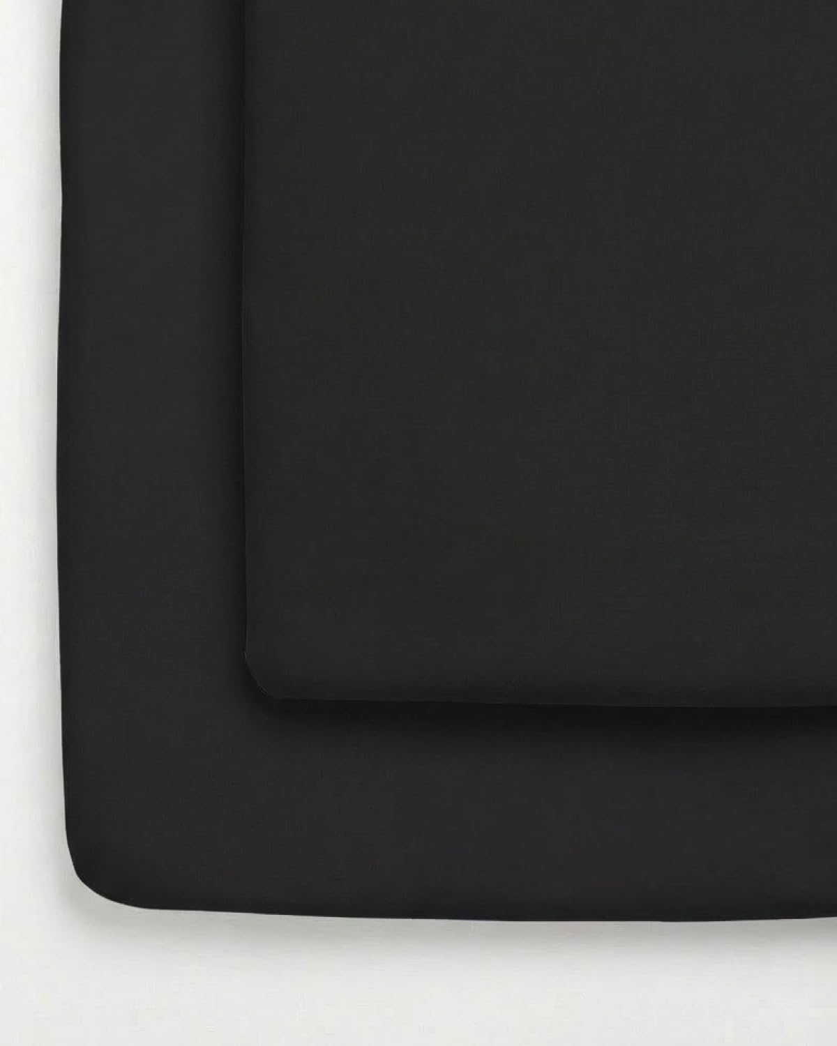 2-Pack Pack N Play Sheets - Playard Mattress Sheets - 38 x 26in, Black Duo