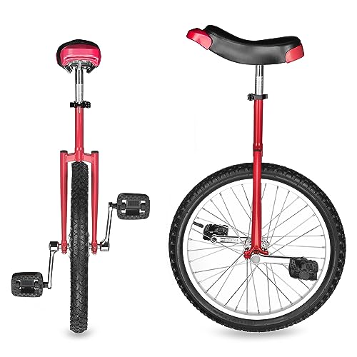 ZeHuoGe Red 16" Unicycle Excellent Manganese Steel Frame Leakage Protection Mute Bearing US Delivery (Red, 16")