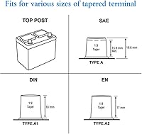 Vista 8 de Vgate Conector de Terminal de Batería de Ácido de Plomo de 8 Vías, Extremos de Terminal de Poste AGM, Calibre 8AWG hasta 4/0(XL) AWG, Positivo