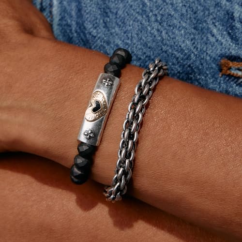 Alex and Ani Heart Stretch Bracelet,Two Tone,Two Tone,Bracelet, 6.5 inches to 8 inches3