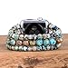 Boho Jasper Handmade Watch Band: Bohemian Natural Stone Smartwatch Stretch Cord Bands Compatible with Apple Watch 38mm/40mm/41mm/42mm/44mm/45mm/49mm Boho Imperial Jasper Natural Energy Stone Gemstone