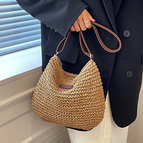 Sac à main en paille tressé avec finitions soignées et fermeture solide - 3