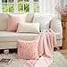 MIULEE 3D Rose Flower Pillow Cover Decorative Spring Floral Romantic Stereo Chiffon Aesthetic Solid Pillowcase for Girl Bedroom Living Room Decor 18x18 Inch Peach Pink