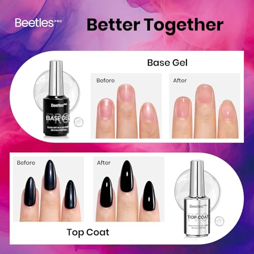 Image of Beetles Pro Gel Top and Base Coat Professional Nail Supplies 2Pcs 20ml