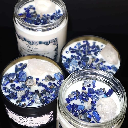 BlkGrlMagick Aphrodite Venus Goddess Crystal Candle, Pink Cotton Scented Greek Roman Deity Candles, with Rose Petals, Olive Leave, Rose Quartz Crystals, Handmade, Black Owned (4oz Tin) - Image 6