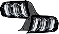 Vista 3 de Form Lighting Luces traseras LED secuenciales compatibles con Ford Mustang 2015-2023 (par), transparentes