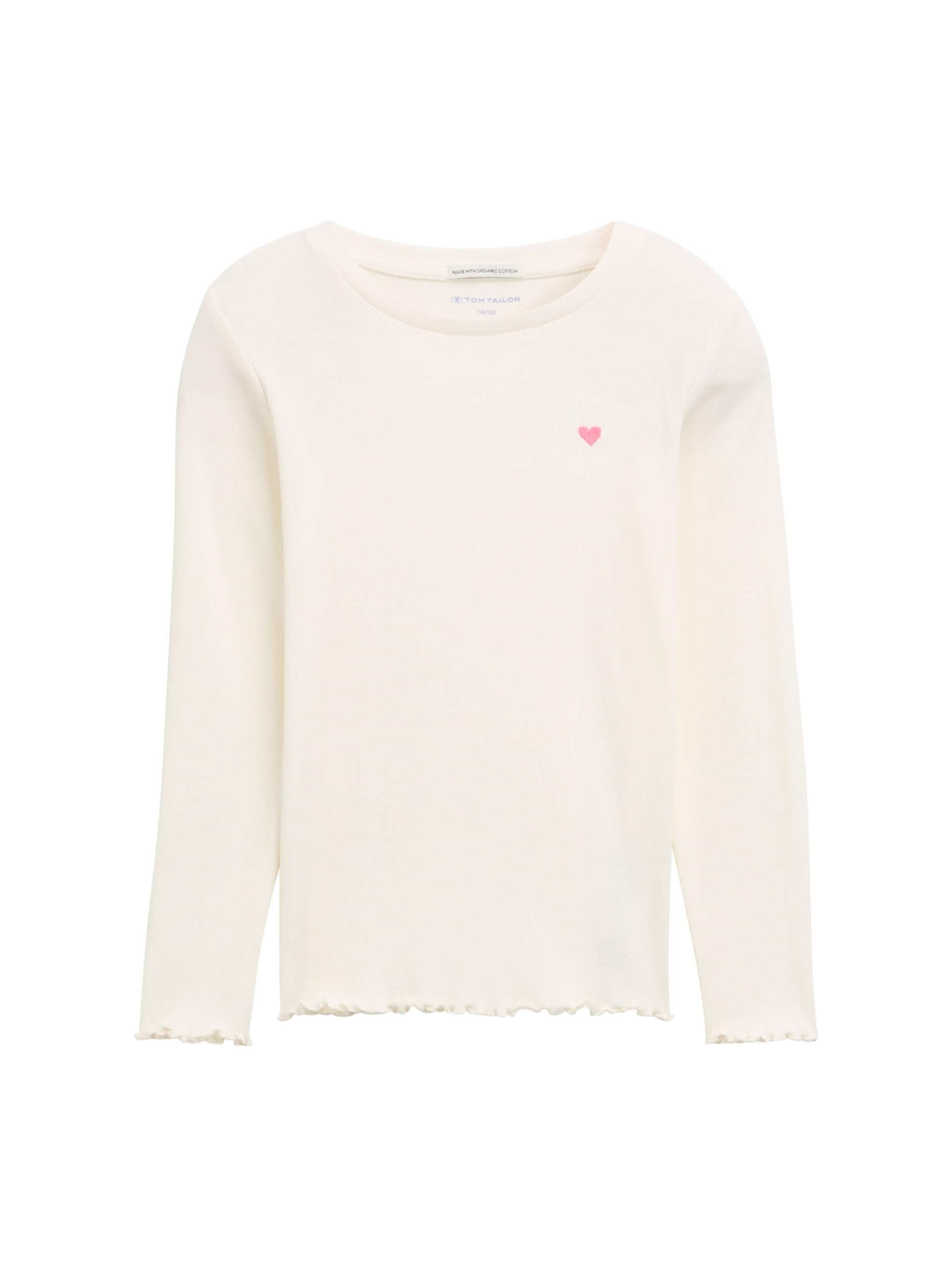 Tom Tailor Mädchen Kinder Basic Langarmshirt mit Rippstruktur