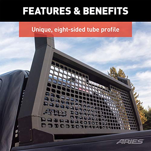 Aries 1110107 Advantedge Black Aluminum Truck Headache Rack Cab Protector, Select Ford F-250, F-350 Super Duty #TOP5