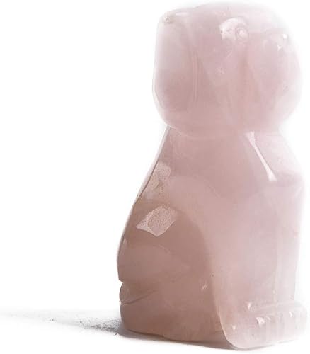 YGLINE Figura de piedra espiritual de tótem de animales de cristal de piedras preciosas (cuarzo rosado)