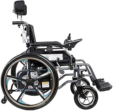 AWJ Silla de Ruedas eléctrica de Ruedas Grandes para Ancianos, Scooter portátil Plegable para discapacitados, Silla de Ruedas eléctrica Multifuncional