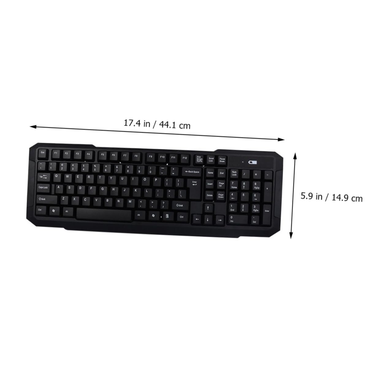 jojofuny Set Tastiera e Mouse Wireless Silenzioso Per Computer Accessori Per Ufficio e Scuola USB Layout Italiano Senza Batteria