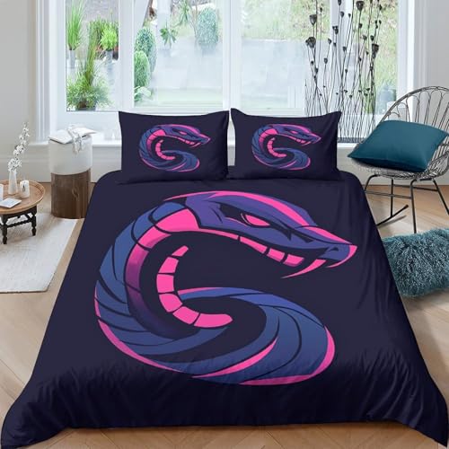 Parure de lit serpent fermeture éclair microfibre douce lit simple - 4