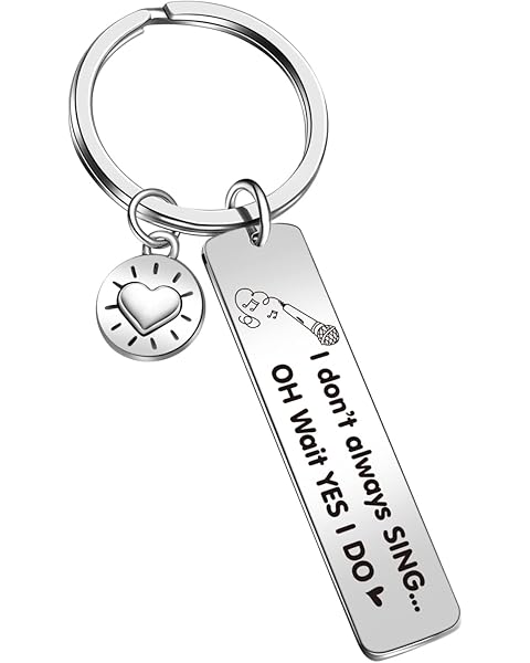 Singer Keychain Unisex Adults Microphone Jewelry Music Lover Gift for Best Friend, ...