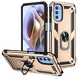 BestST Coque Motorola Moto G31/Moto G41, + Verre trempé Double Couche Hybride Ultra Armure Housse Étui de Protection Antichoc Armor Bumper Cover Case avec Stand, Or BestST Coque Motorola Moto G31/Moto G41, + Verre trempé Double Couche Hybride Ultra Armure Housse Étui de Protection Antichoc Armor Bumper Cover Case avec Stand, Or