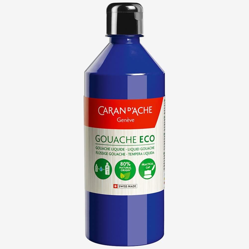 Caran d'Ache Eco Gouache Paint Water Based 500ml Ultramarine For Arts Crafts