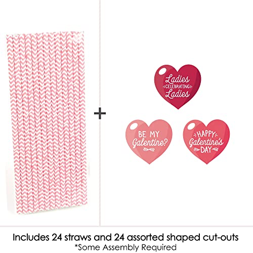 Decoración de Pitillos Papel Happy Galentine’s Day x24 miniatura 3