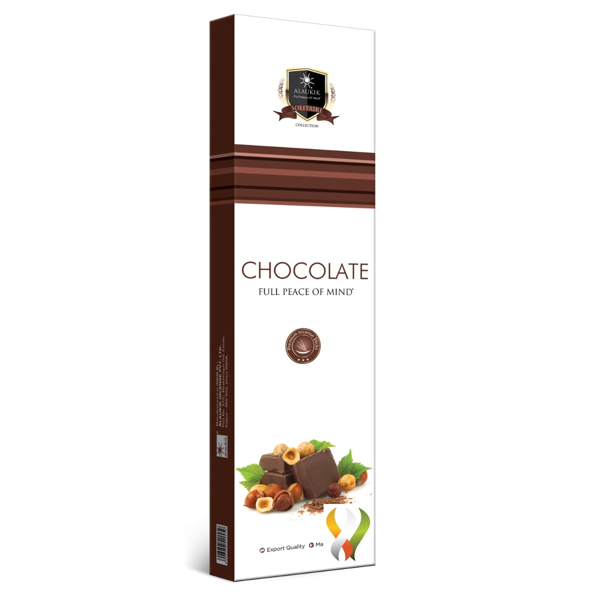 Alaukik Chocolate Incense Sticks – 3 Pack Set (50g Each) with JRose Burner | Rich Cocoa Fragrance | Made in India | Relaxation, Home Fragrance, Meditation, Yoga