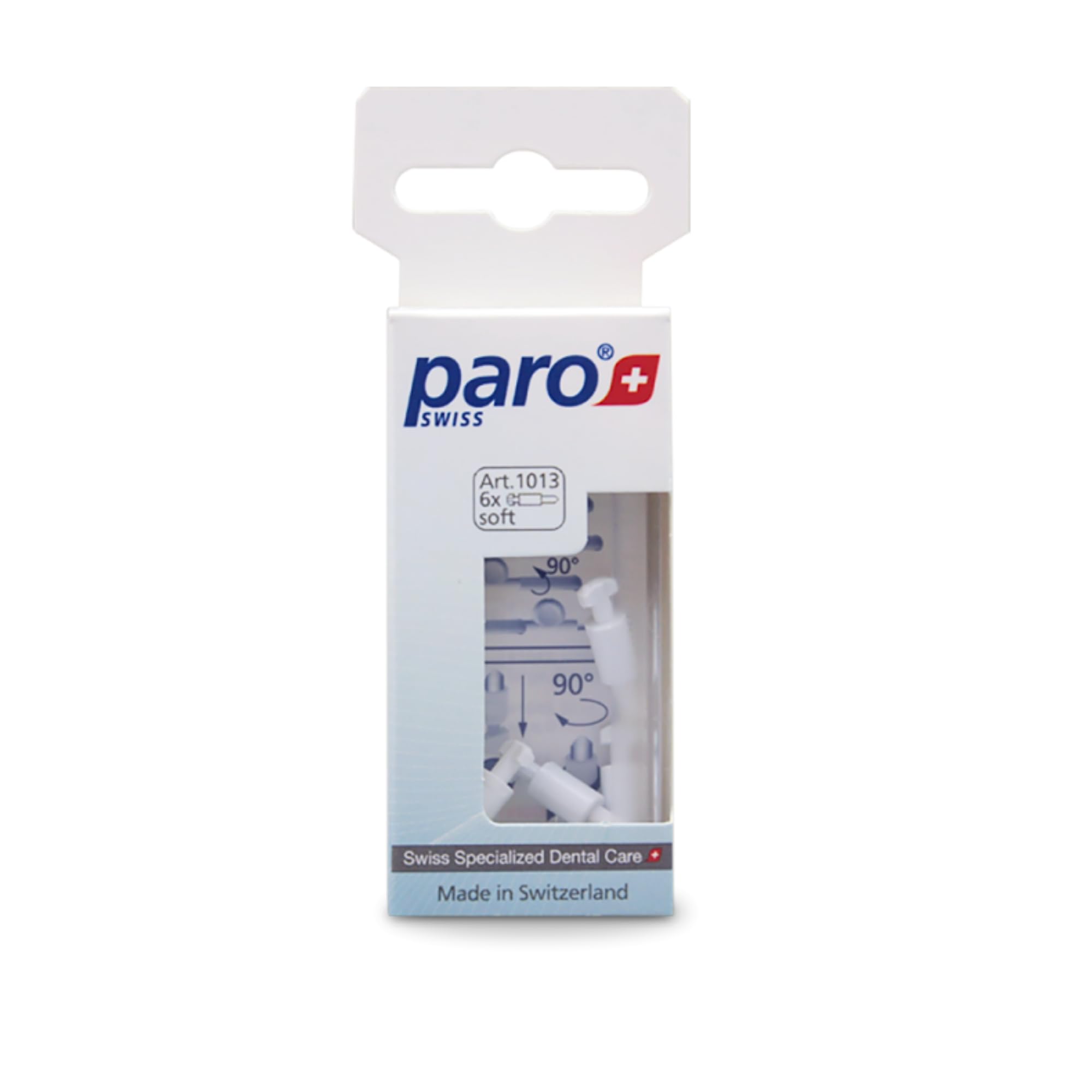 Paro isola F Interdental Brush System – Universal & Exchangeable Tips, Soft Single-Tuft Brush, 8 Sizes, Includes Handy Grip F Holder, for Braces, Implants, and Tight Spaces