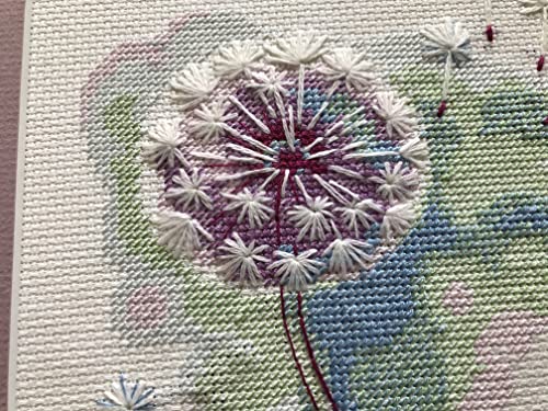 Image of RIOLIS - Light Breeze 1962, Floral Cross Stitch Kits 6 inchx6 inch, Cross Stitch Kits for Beginners & Advanced, Crossstitching Kits Adult, Counted Stitching Kits, Flowers Embroidery Kit