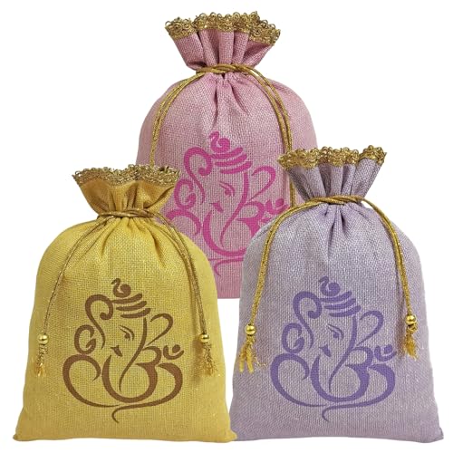 MAGNUS ECO BAGS jute potli bags (Multicolor Ganesh; 10X7 Inches; 30 Pieces) (B0DGQBF295) Amazon Price History, Amazon Price Tracker