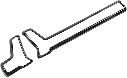 KIMISS Cubierta de ajuste de aire acondicionado, cubierta de ventilación de aire acondicionado lateral de ABS, ajuste de fibra de carbono,