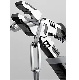 Alicate Multifuncional Universal, 20.7cm, Ferramenta para Corte de Fios e Cabos, Preto e Branco