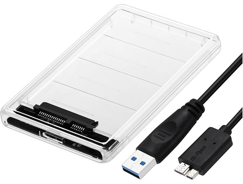 6642 2.5" USB 3.0 Harici Ssd Harddisk Şeffaf Taşınabilir Hdd Sata Kutusu USB 3.0 ile 5 Gbps a Kadar Veri Aktarımı USB 2.0 or 1.1DESTEKLİ Tak-Çalıştır Led Işıklı 4TB (4000GB) Destekli