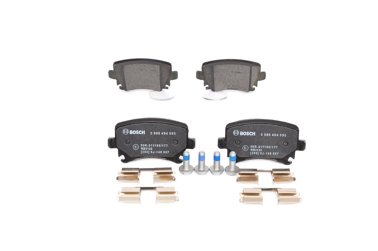 BOSCH Plaquettes de frein arrière (jeu) 0986494595 | Compatible avec: AUDI A3, A3 Cabriolet, A3 Sportback, A4 B7, A4 B7 Avant, A6 Allroad C6, A6 C6, A6 C6 Avant, TT, TT Roadster