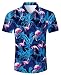 Produktbild RAISEVERN Frauen der Männer Hawaiihemd, Funky Aloha T-Shirts Kurzarm - Sets für Beach Party Wear