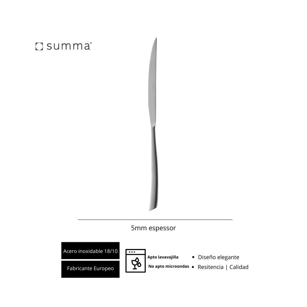Cuchillo Acero Inox.18/10, Grosor 5 mm, Cubertería Tena-Summa, (12 unidadess)
