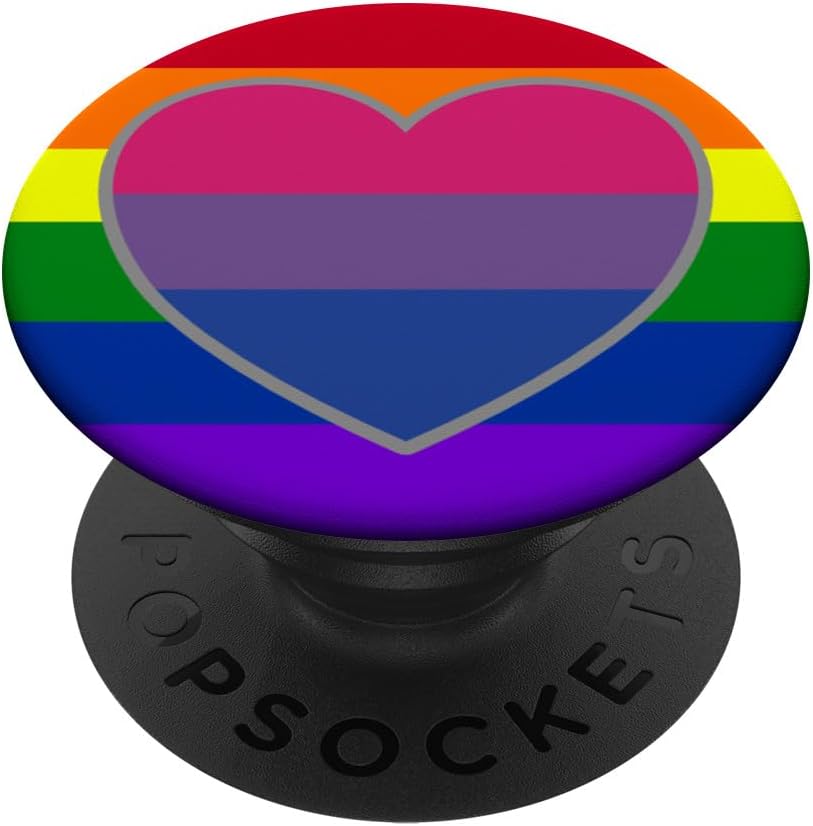 Gay Pride Bisexual Flag PopSockets Grip and Stand for Phones and Tablets PopSockets MagSafe PopGrip for iPhone