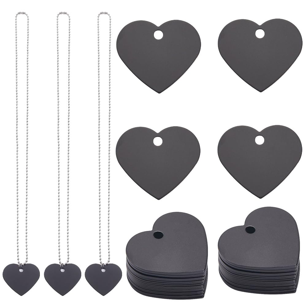 Etiquetas de aluminio en blanco grabadas con láser, componentes para hacer joyas DIY, 20 uds