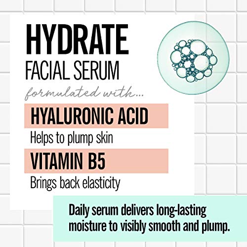 Valjean Labs Facial Serum, Hydrate | Hyaluronic Acid + Vitamin B5 | Helps To Hydrate And Plump Skin And Restore Elasticity | Paraben Free, Cruelty Free, Made In Usa (1.83 Oz) #TOP2