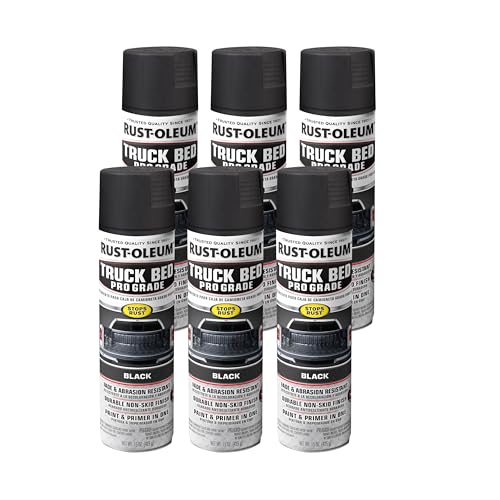 Rust-Oleum 272741-6PK Automotive Professional Grade Truck Bed Coating Spray, 15 oz, Matte Black, (Pack of 6)