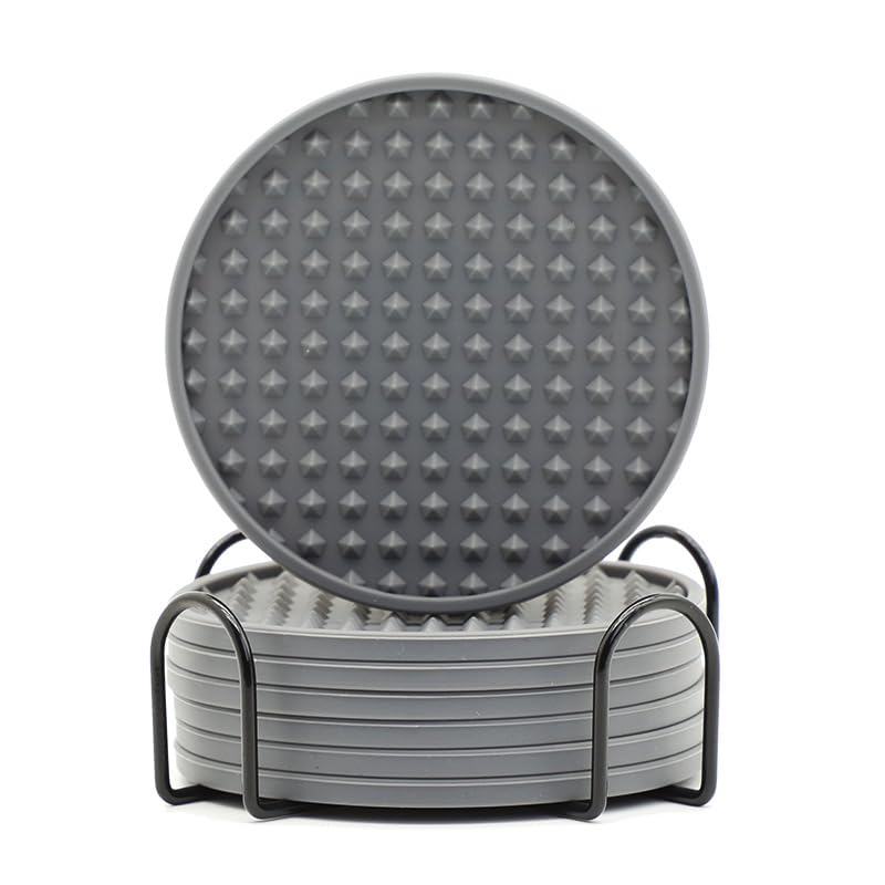 6 pezzi/set sottobicchieri in silicone per bevande, tazze da