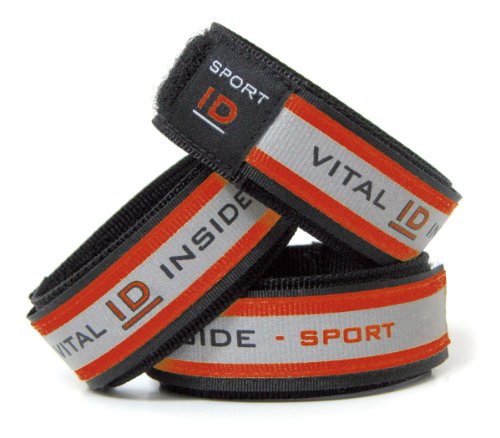 Sports Vital/Sports ID Adjustable Bracelet ~Personal ID ~ Red by Vital ID