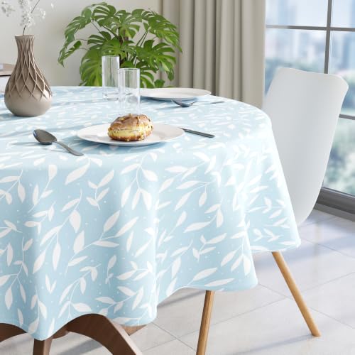 Image of Encasa XO Dining Table Cloth 4 Seater, Printed Tablecloth 57 inch Round