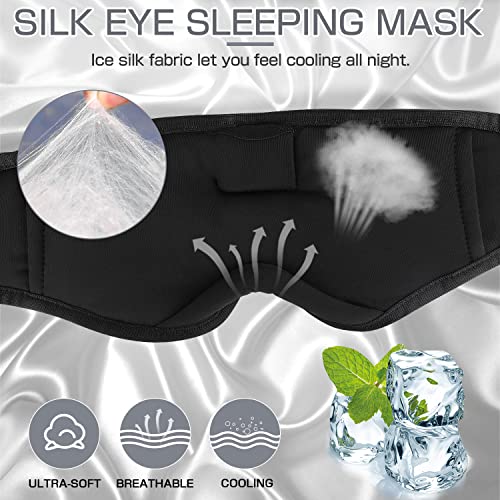 Image of LC-dolida Sleep Headphones, Sleep Mask Bluetooth Wireless Music Eye Mask, Sleeping Headphones for Side Sleepers Sleep Mask with Bluetooth Headphones Ultra-Thin Stereo Speakers Perfect for Sleeping