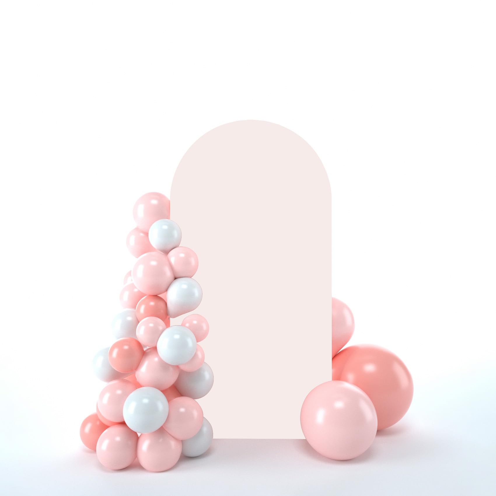 bricia Wedding Arch Backdrop Stand Cover, 5FT Double Sided Stretchy Arch Cover Fitted Wedding Birthday Party Banquet Decoration (Blush Pink 60''Lx25.2