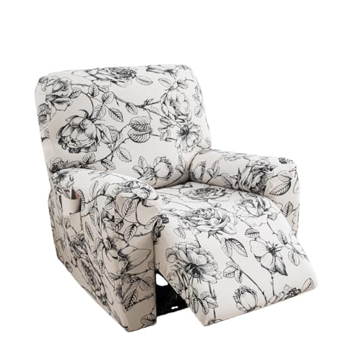 Image of Eco-Ancheng Recliner Slipcovers 4-Pieces Lazyboy Recliner Covers Recliner Couch Covers Recliner Chair Cover Non Slip Reclining Slipcovers with Storage Pockets Furniture Protector for Living Room,18