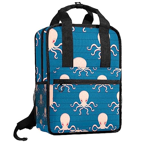 Sac à dos pieuvre pour garçons multicolore 35cm avec bretelles réglables