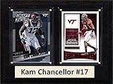 C&I Collectables NCAA Virginia Tech Hokies Men's Kam Chancellor Two Card Plaque, Brown, 6