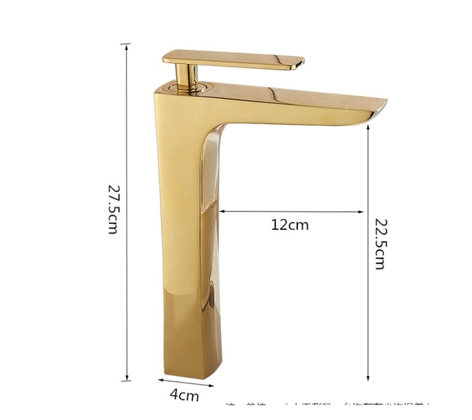 Kran umywalkowy, Bateria umywalkowa Bateria Water Basin Mikser Tap Łazienka Kran Gorąca Zimna Czarny/Biała Mosiądz Woczka Sink Water Crane Gold Mixer(Tall and chrome)