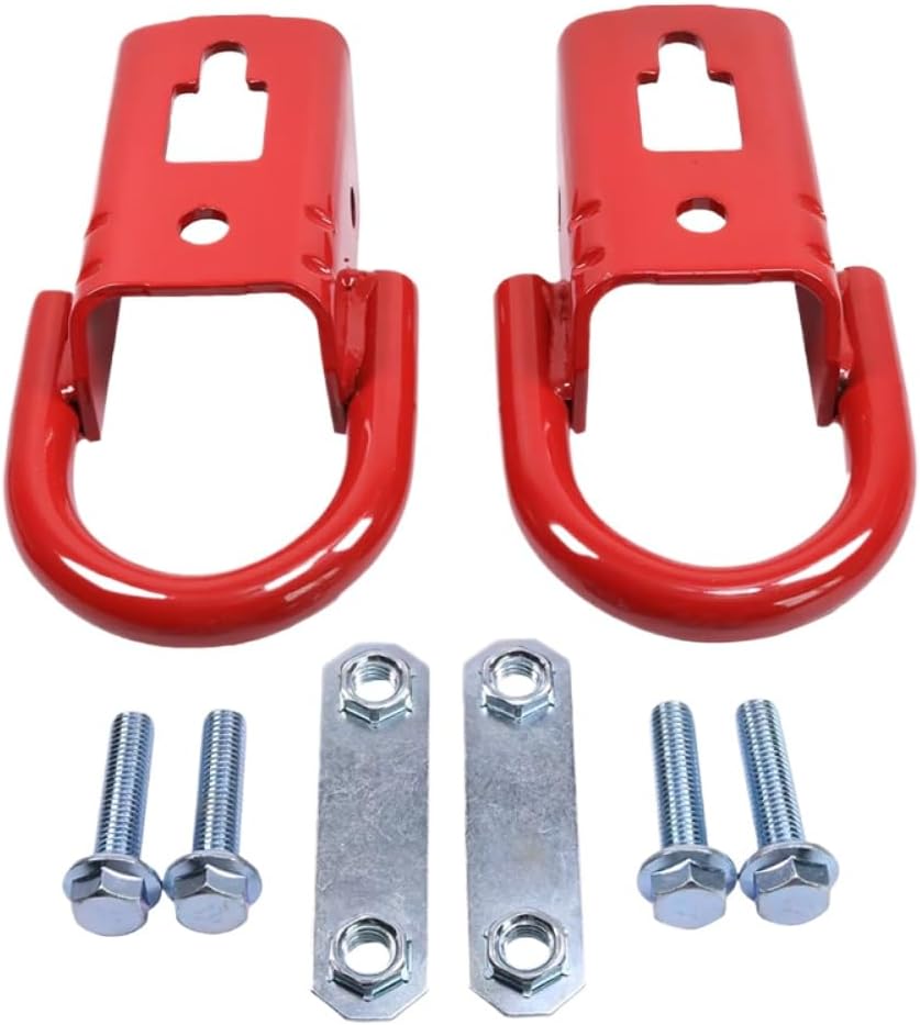 Front Towing Hook Red 2PCS Compatible with 2015-2019 Models
