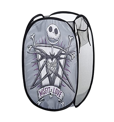Image of Idea Nuova Disney Nightmare Before Christmas Pop Up Laundry Storage Hamper with Durable Carry Handles, 21" H x 13.5" W X 13.5" L