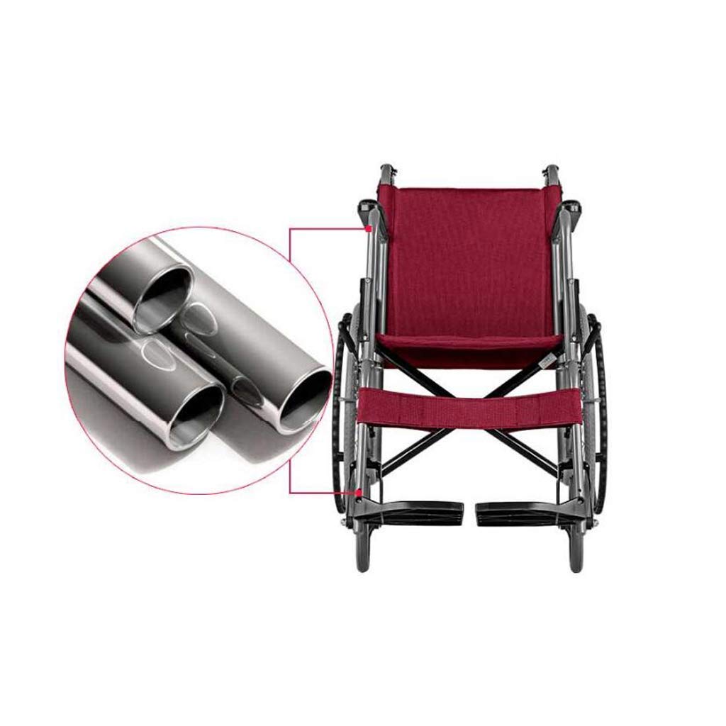 Sedia a rotelle,Ausili per la deambulazione del carrello ultra-anziano portatile pieghevole multifunzione Personaty