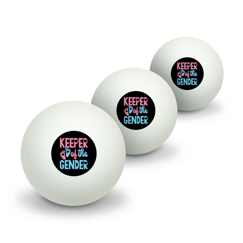 GRAPHICS & MORE Keeper of The Gender Novelty Table Tennis Ping Pong Ball 3 Pack