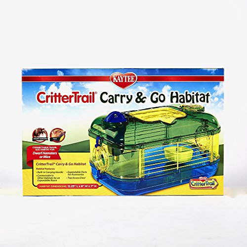Kaytee CritterTrail Carry & Go Travel Habitat,Blue,Small