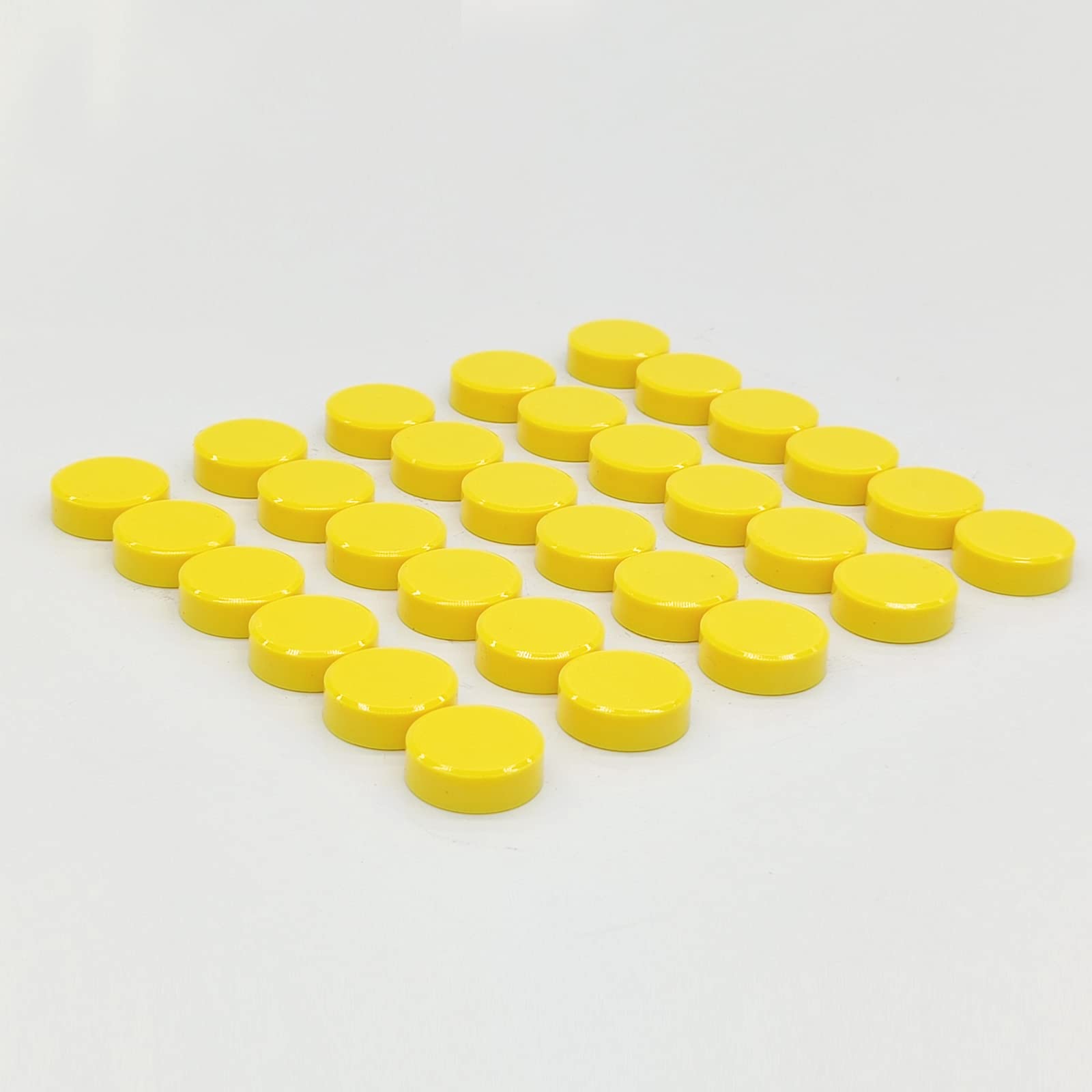 Imanes Nevera, 30 Piezas Imanes, Imanes Potentes Imanes Pequeños, Imanes Pizarra Magnetica, Imanes Redondos Iman, para Pizarra Magnetica Nevera, Calendarios,Oficina, Escuela (Amarillo)
